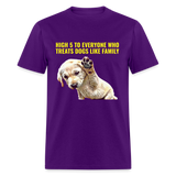 Dogs are family T-Shirt - purple