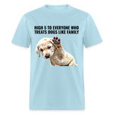 Dogs are family T-Shirt - powder blue